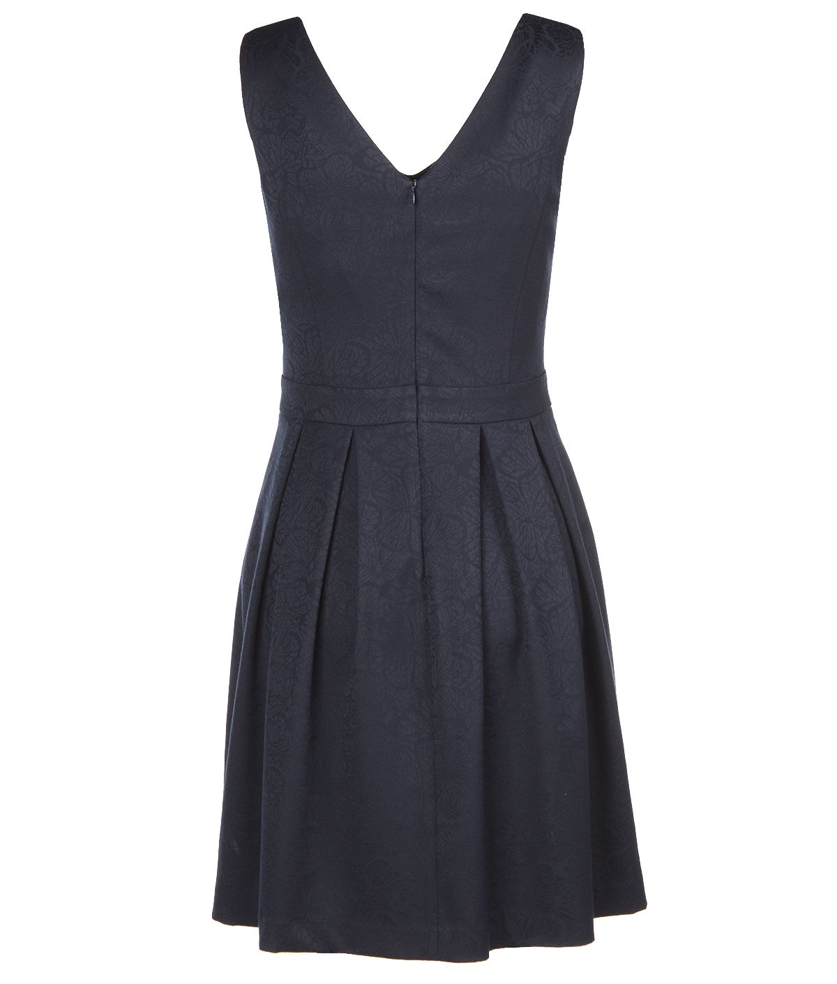 Dress with V-neck, sleeveless, with smocking, with viscose 1